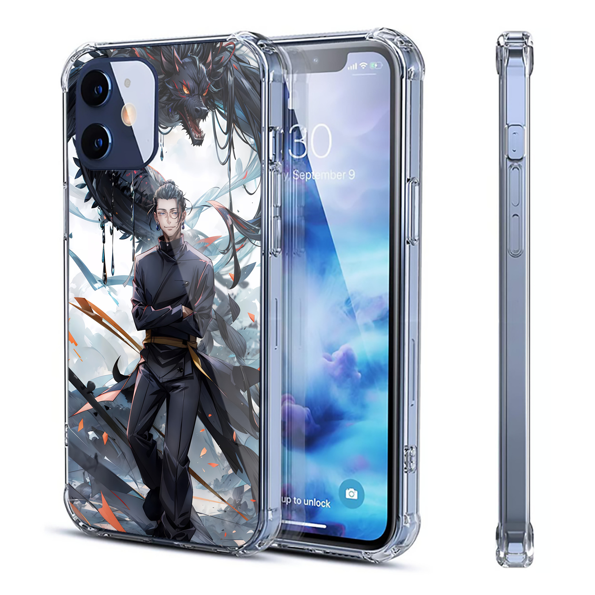 （画像用） 呪術廻戦 Jujutsu Kaisen 【iPhone 12シリーズ対応】透明スマホケース（クリアソフトケース）